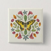 Butterfly Mandala Button (Vorderseite)