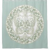 Butterfly Mandala - Duschvorhang (Vorderseite)