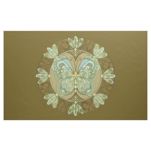 Butterfly Mandala - Fabric Stoff (Yard (91,4 cm))