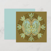 Butterfly Mandala - Grußkarte Dankeskarte (Vorne/Hinten)