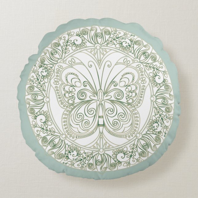 Butterfly Mandala - Kissen (Vorderseite)