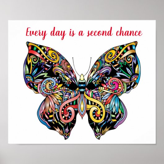 Butterfly Mandala Poster (Vorne)