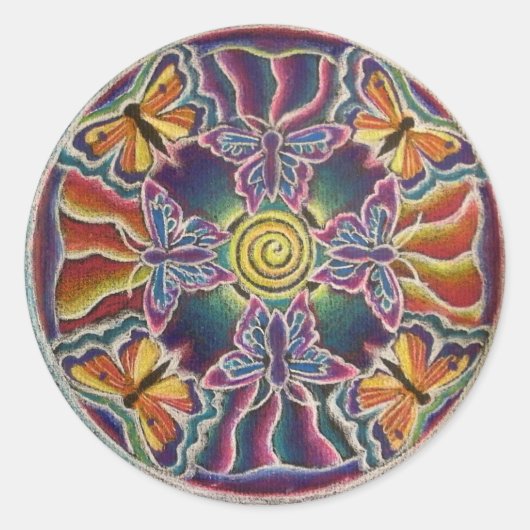 Butterfly Mandala Sticker (Vorderseite)