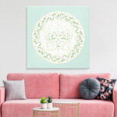 Butterfly Mandala - Wrapped Canvas Leinwanddruck (Insitu (Wohnzimmer))