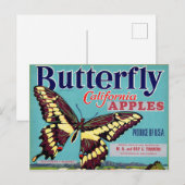 Butterfly-Marke Postkarte (Vorne/Hinten)