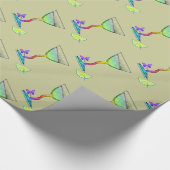 Butterfly Martini WRAPPING PAPIER Geschenkpapier (Ecke)