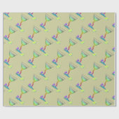 Butterfly Martini WRAPPING PAPIER Geschenkpapier (Flach)