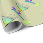 Butterfly Martini WRAPPING PAPIER Geschenkpapier (Rolleneckpunkt)