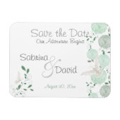 Butterfly Matcha Chrysanthemas Save the Date Magnet (Horizontal)