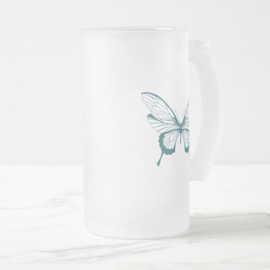 Butterfly Mattglas Bierglas (VorderseiteRechts)
