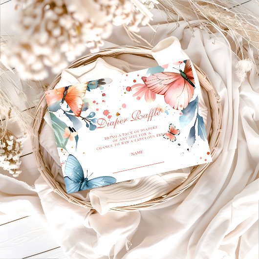 Butterfly Meadow Diapper Raffle Begleitkarte