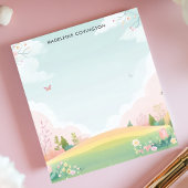 Butterfly Meadow Floral Personalisiert Name Notizblock