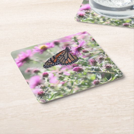 Butterfly Meadow Rechteckiger Pappuntersetzer (angewinkelt)