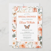 Butterfly Meadow Watercolor Brautparty CUSTOM Einladung (Vorderseite)