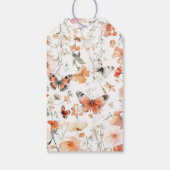 Butterfly Meadow Watercolor Brautparty CUSTOM Geschenkanhänger (Rückseite)