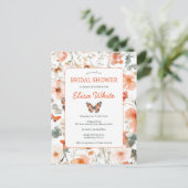 Butterfly Meadow Watercolor Brautparty Party Postkarte (Stehend Vorderseite)