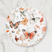 Butterfly Meadow Watercolor CUSTOM Brautparty Geschenkanhänger (Rückseite)