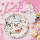 Butterfly Meadow Watercolor CUSTOM Brautparty Pappteller (Party)