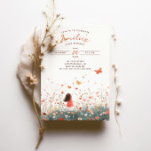 Butterfly Meadows Erster Geburtstag Einladung