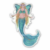 Butterfly Meerjungfrau innerer Frieden von Renee L Aufkleber (Vorderseite)