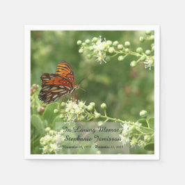 Butterfly, Memorial Service Paper Napkins Serviette