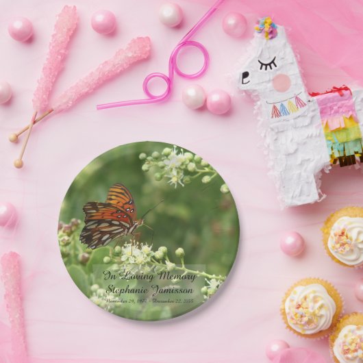 Butterfly, Memorial Service Paper-Teller Pappteller (Party)