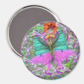 Butterfly Mermaid von Power Blume Magnet (Vorderseite/Rückseite)