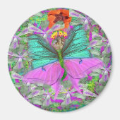 Butterfly Mermaid von Power Blume Magnet (Vorne)