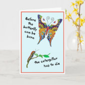 Butterfly-Metamorphose Karte (Gelbe Blume)