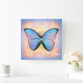 BUTTERFLY METAMORPHOSE QUADRATISCHE WANDUHR (Zuhause)