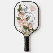 Butterfly Mind – floral line art Pickleball Schläger (Vorderseite)