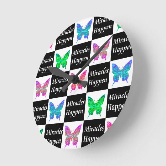 BUTTERFLY MIRACLES PAPPEN DESIGN RUNDE WANDUHR (Winkel)