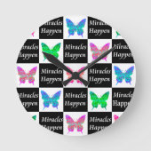 BUTTERFLY MIRACLES PAPPEN DESIGN RUNDE WANDUHR (Vorderseite)