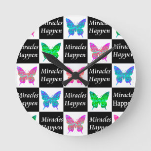 BUTTERFLY MIRACLES PAPPEN DESIGN RUNDE WANDUHR