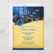 Butterfly Mitternacht verzaubertes Forest Brautpar Einladung (Vorderseite)
