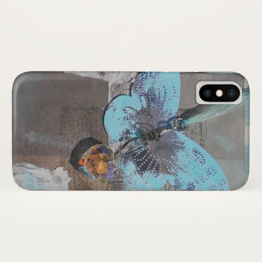 Butterfly Mixed Media Art Case-Mate iPhone Hülle (Rückseite (Horizontal))