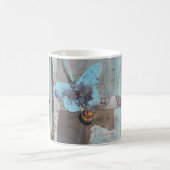 Butterfly Mixed Media Art Kaffeetasse (Mittel)