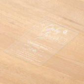 Butterfly Modern Minimal Baby Shower Acryleinladungen (Ablage )