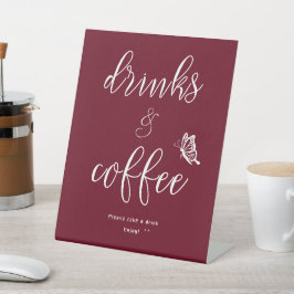 Butterfly Modern Minimal Baby Shower Drinks Sockelschild