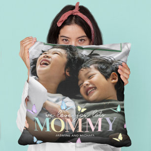 Butterfly Mommy Foto Kissen
