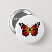 Butterfly Monarch Abstrakt Artistic Line Art Button (Vorne & Hinten)