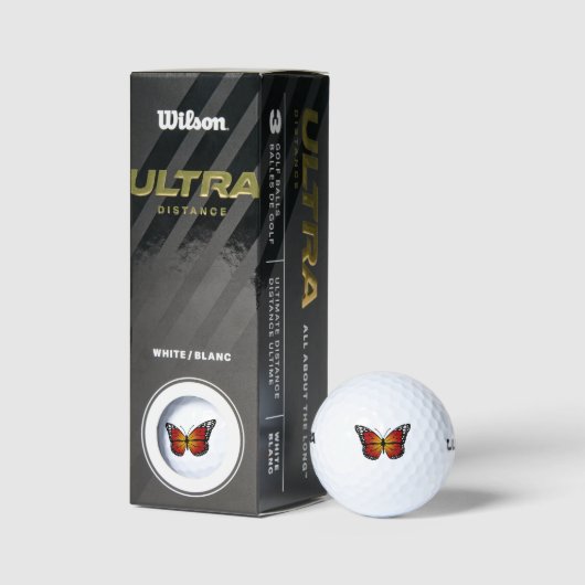 Butterfly Monarch Abstrakt Artistic Line Art Golfball (Verpackungen)