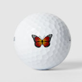 Butterfly Monarch Abstrakt Artistic Line Art Golfball (Vorderseite)