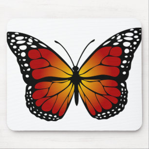 Butterfly Monarch Abstrakt Artistic Line Art Mousepad