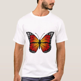 Butterfly Monarch Abstrakt Artistic Line Art T-Shirt