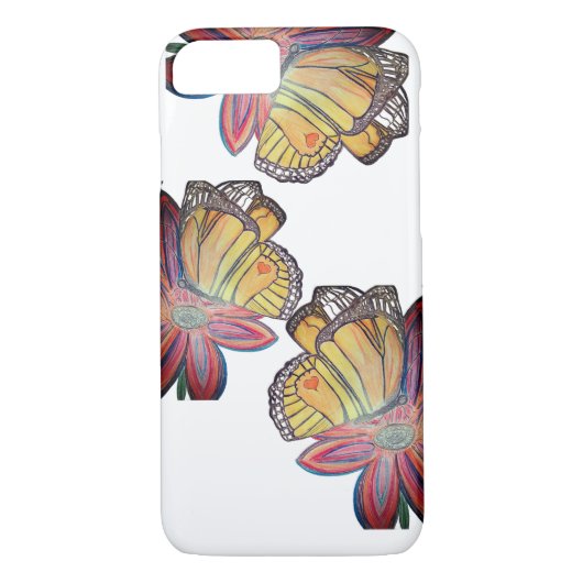 Butterfly monarch colorful two sided Case-Mate iPhone hülle (Rückseite)