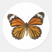 Butterfly Monarch Runder Aufkleber (Vorderseite)