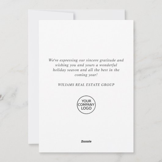 Butterfly Monarch Weihnachten Firmengrüßen (Rückseite)