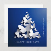 Butterfly Monarch Weihnachten Firmengrüßen (Vorne/Hinten)