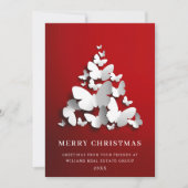 Butterfly Monarch Weihnachten Firmengrüßen (Vorderseite)